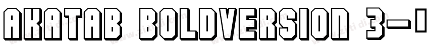 Akatab BoldVersion 3字体转换
